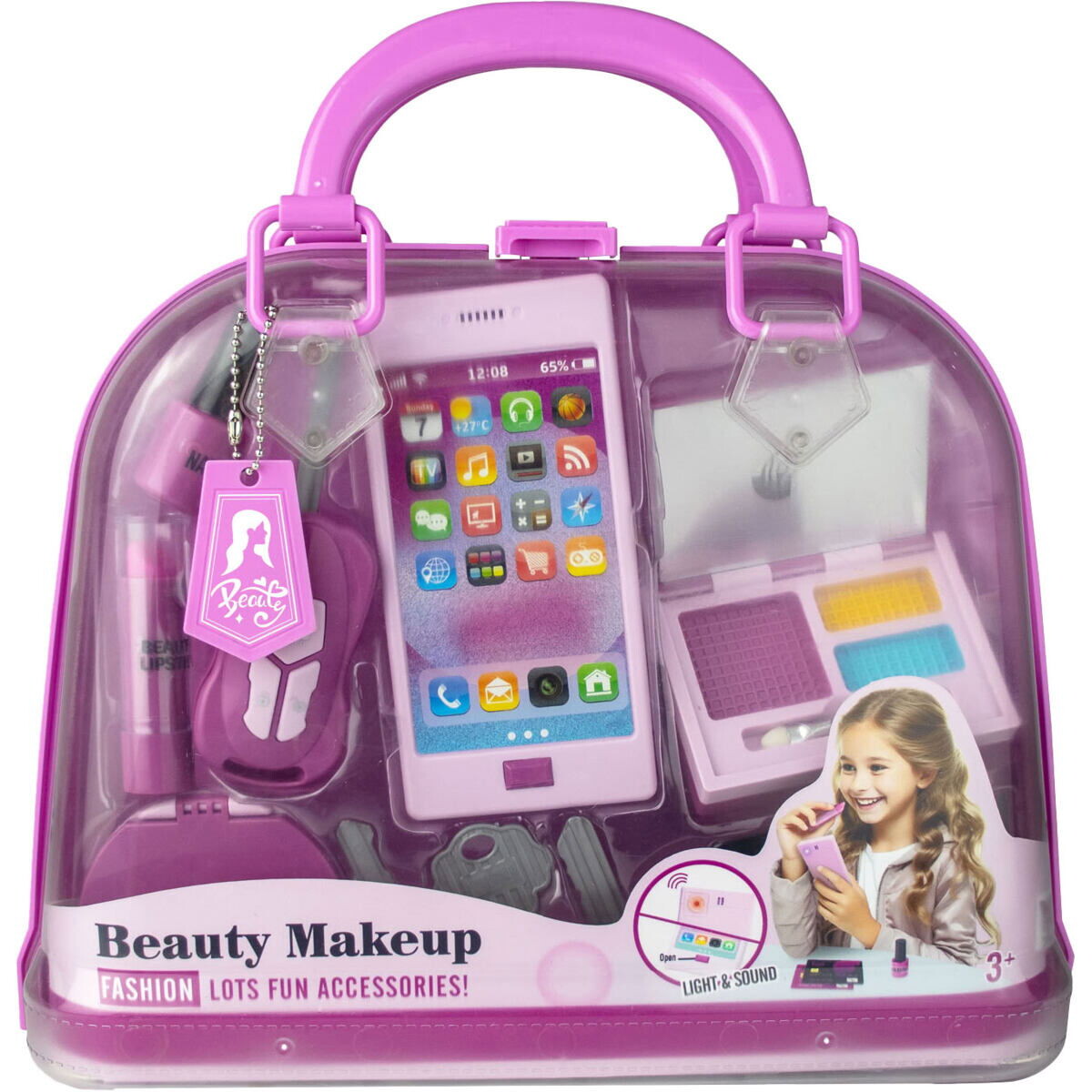 PLEJO Kabelka s mobilem, klíčky a make up