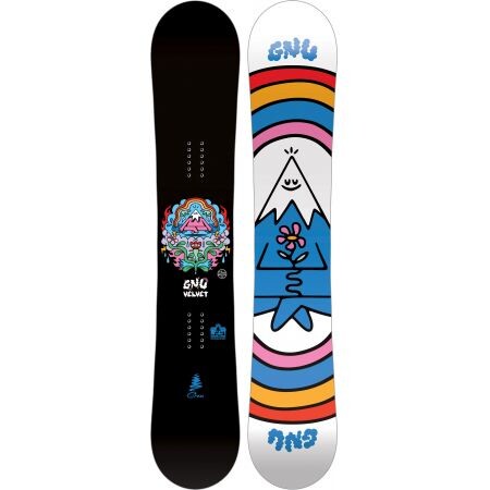 Snowboard Gnu Velvet Wms - Černá - 147