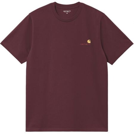 Triko Carhartt Wip American Script S/S - Vínová - L