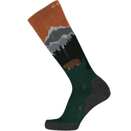 Ponožky Snb Barts Snow Sock Bear - Zelená - 43/46
