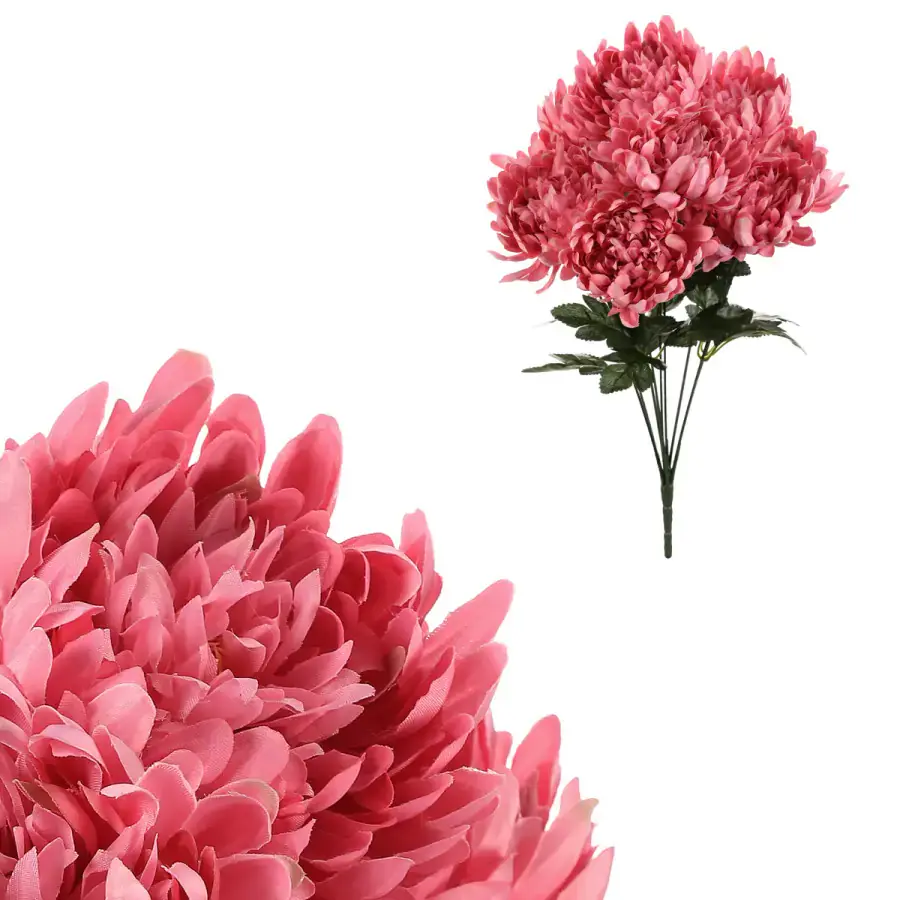 Autronic Chryzantéma kytice 9 květů KUW011 PINK