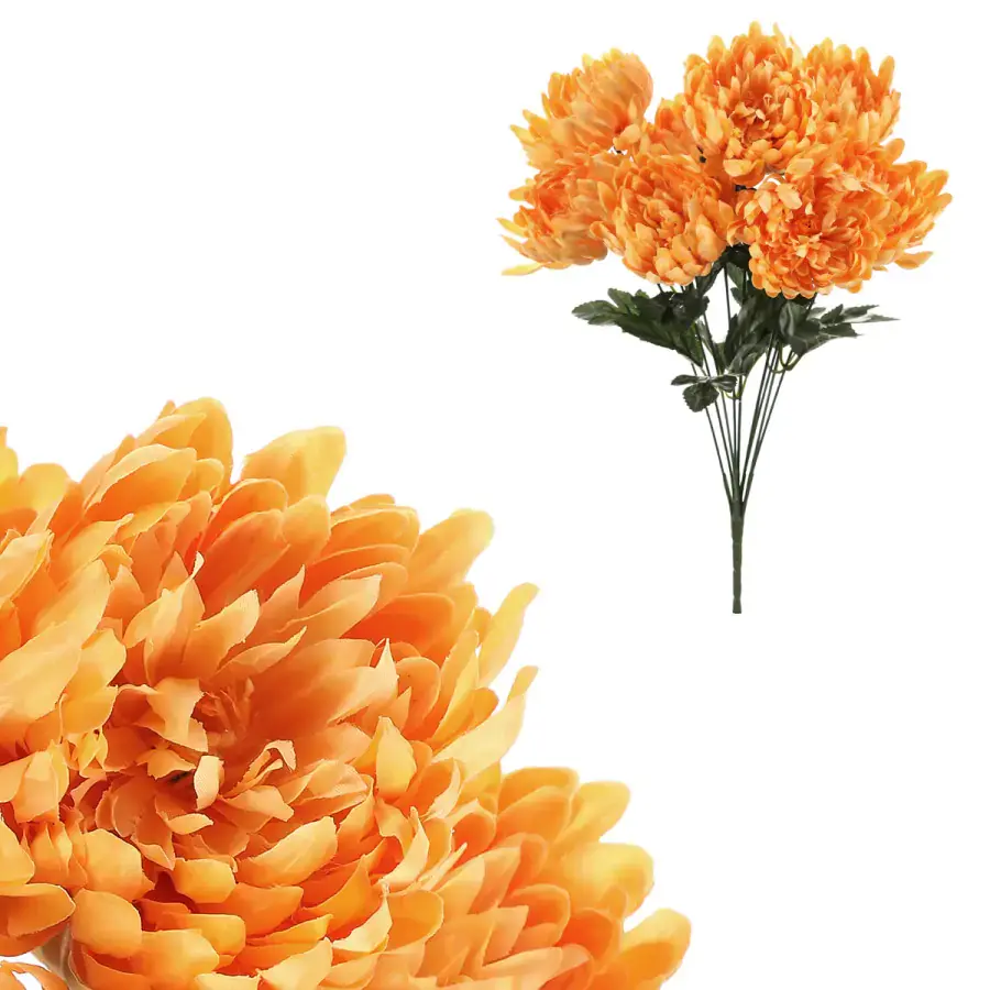 Autronic Chryzantéma kytice 9 květů KUW011 YEL