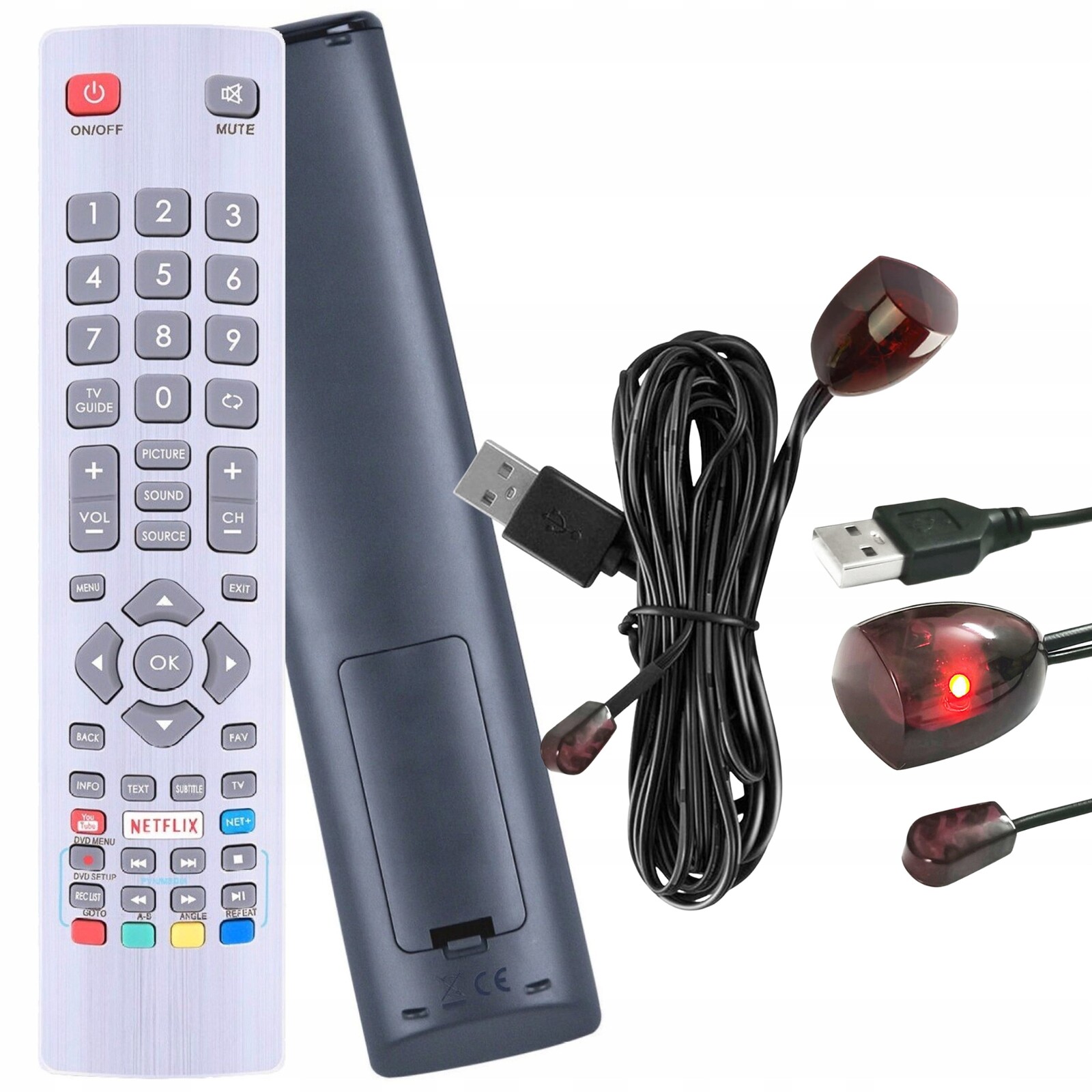 Dálkové Ovládání Pro Sharp Aquos Netflix Youtube LC-32HG5242E LC-32HI5332E Kabel Ir