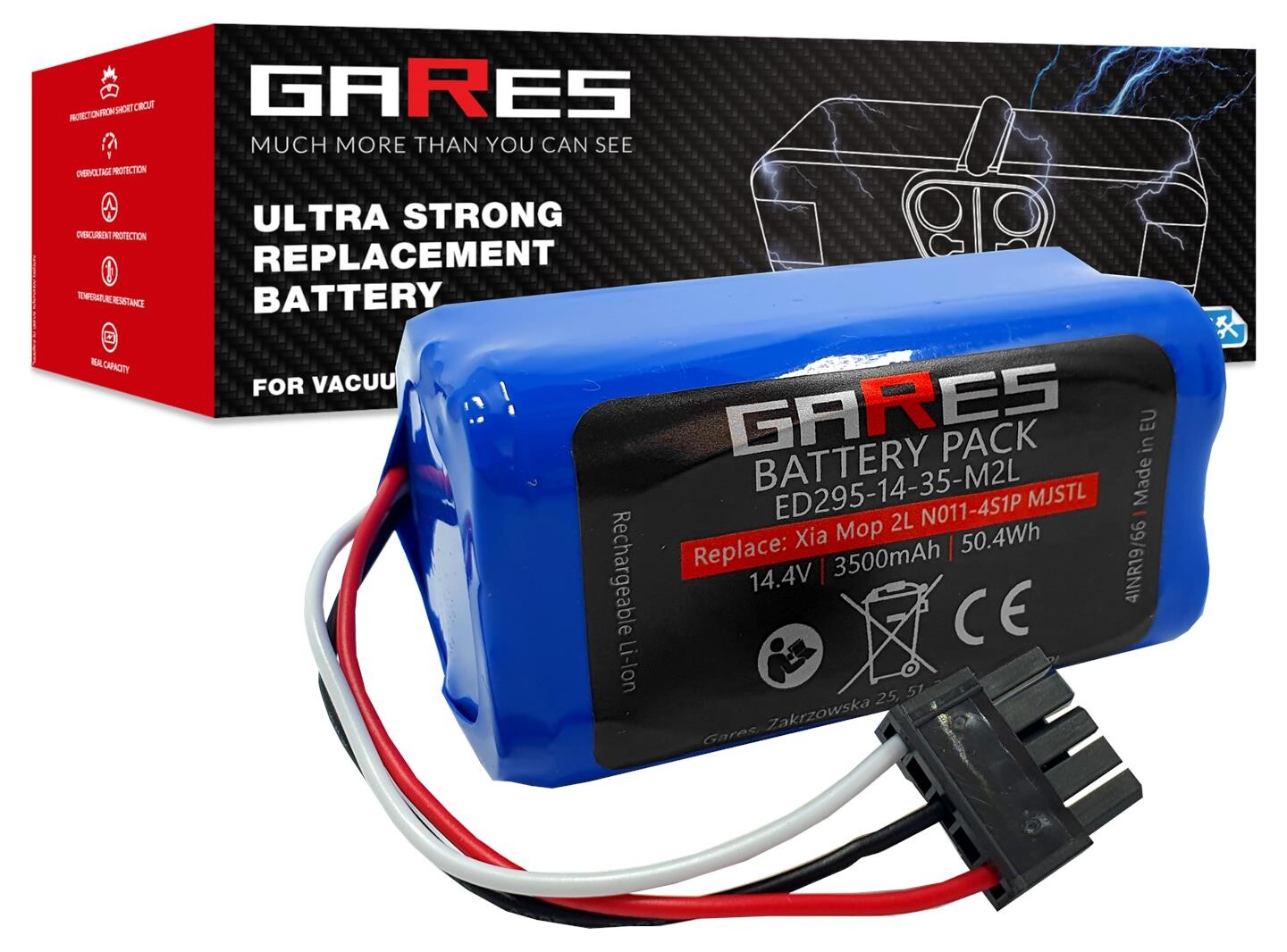 Akumulátor Gares pro iRobot Roomba řady Combo Essential Y011040 14,4V 3,5Ah