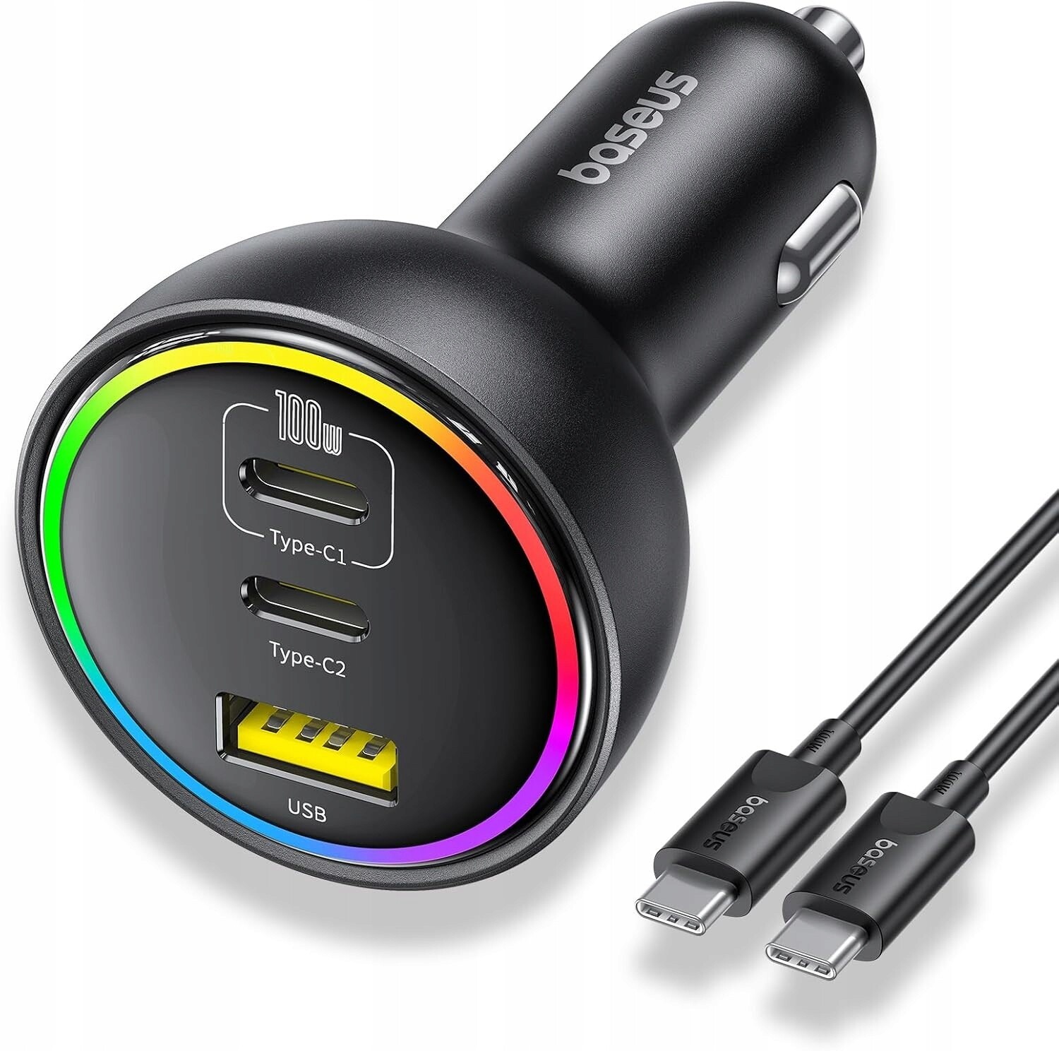 Automobilová Baseus 152,5 W Usb-c 100 W Rychlé Nabíjení 3 Porty