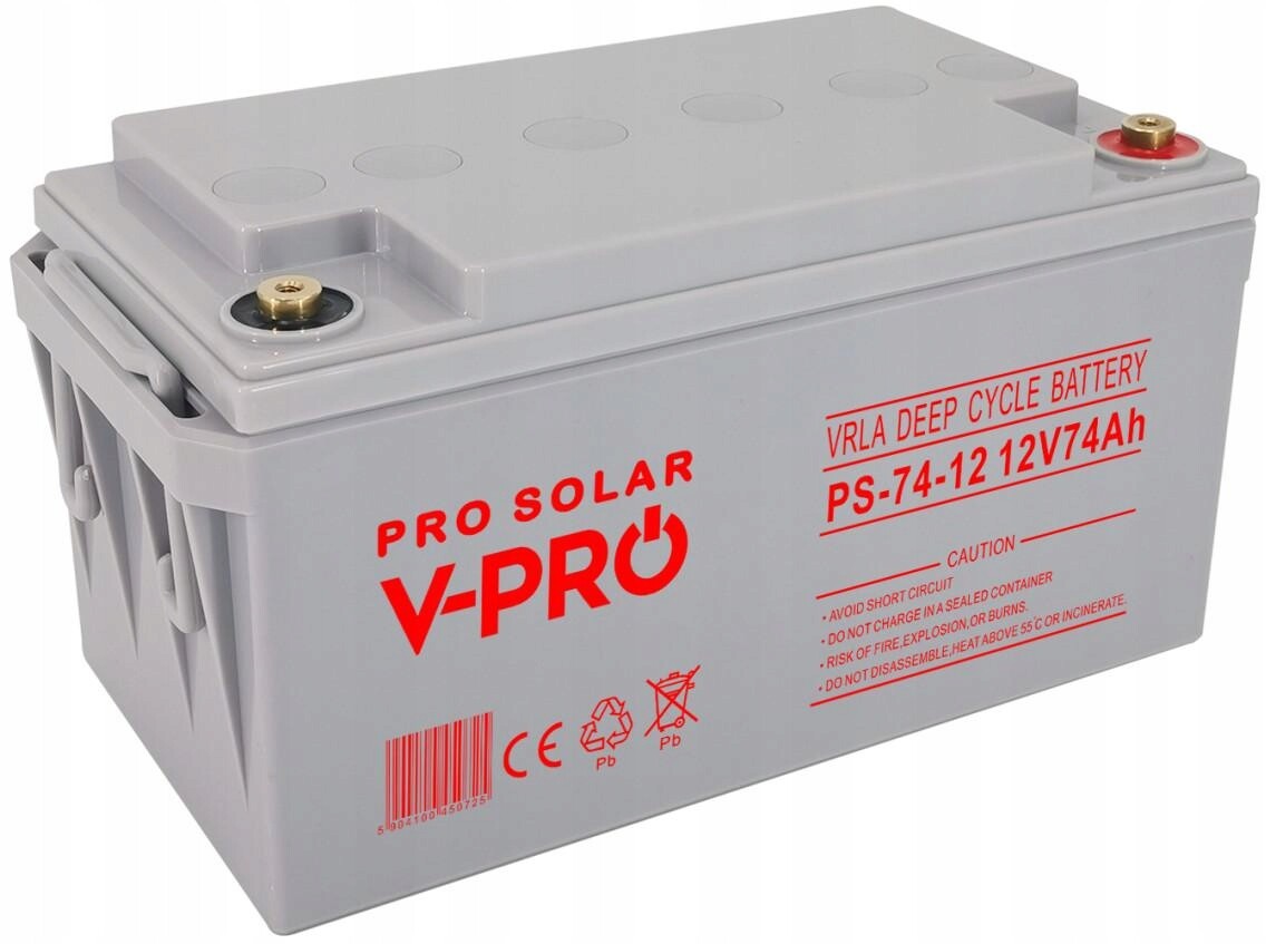 Akumulátor Volt Polska Deep Cycle Vpro Solar 12V 74Ah Vrla Bezúdržbový