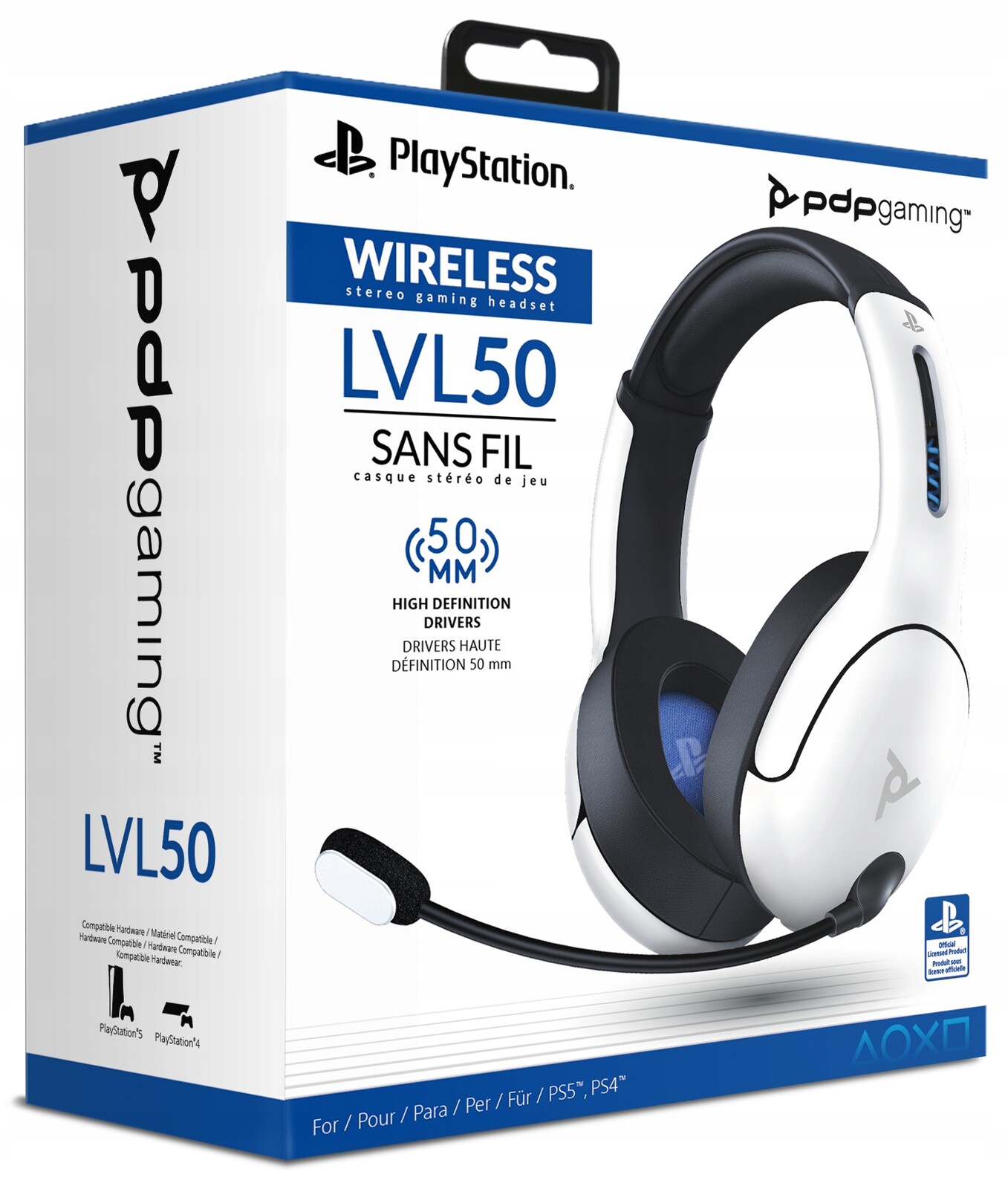 Headset Pdp LVL50 White PS4 bílý