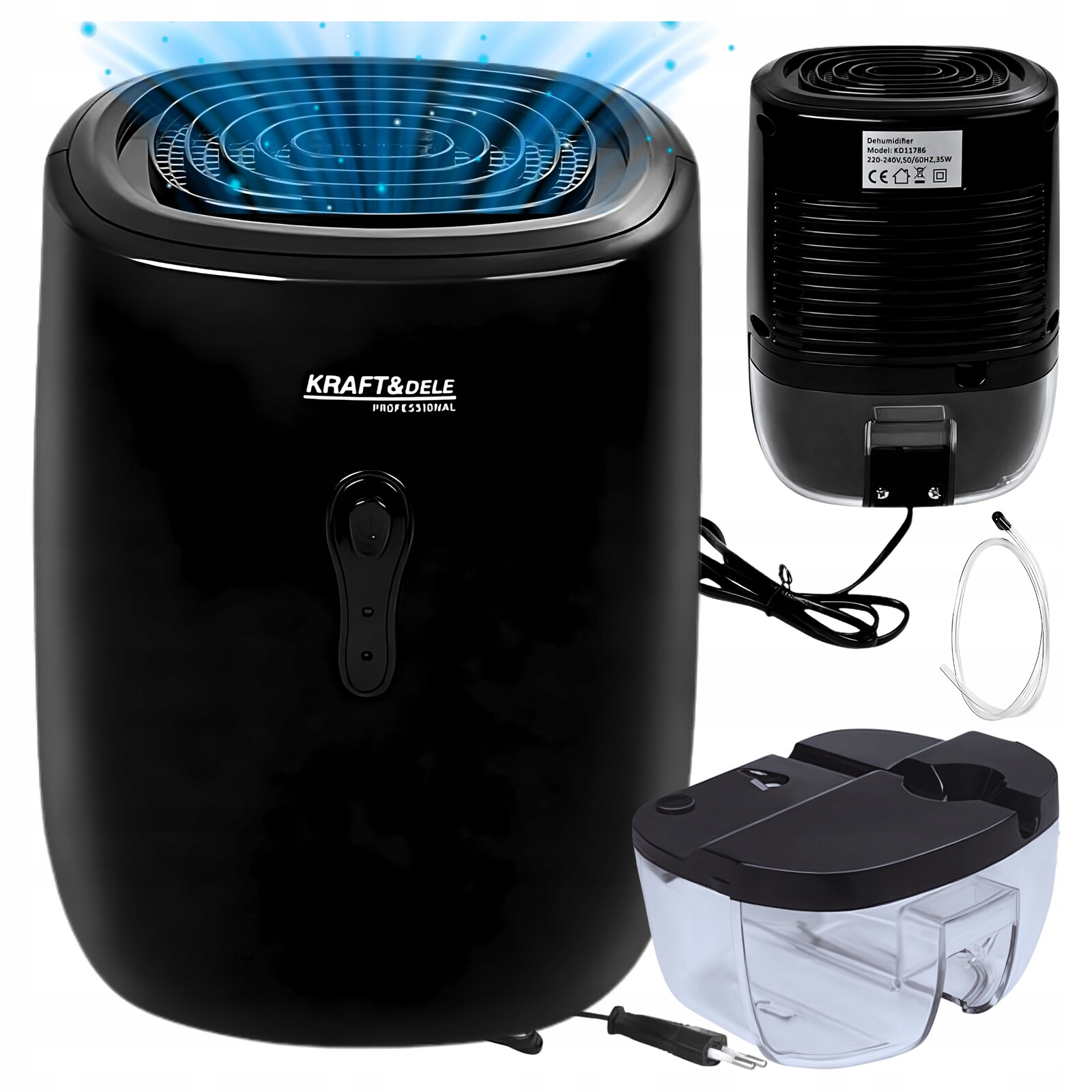 Pohlcovač vlhkosti 800 ml 330 ml 24 h termoelektrický tichý odvlhčovač