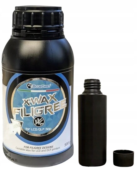 Uv pryskyřice Bluecast X-Filigree Výkonná 0,1 kg 0,1 l pro 3D tiskárnu Trvanlivá