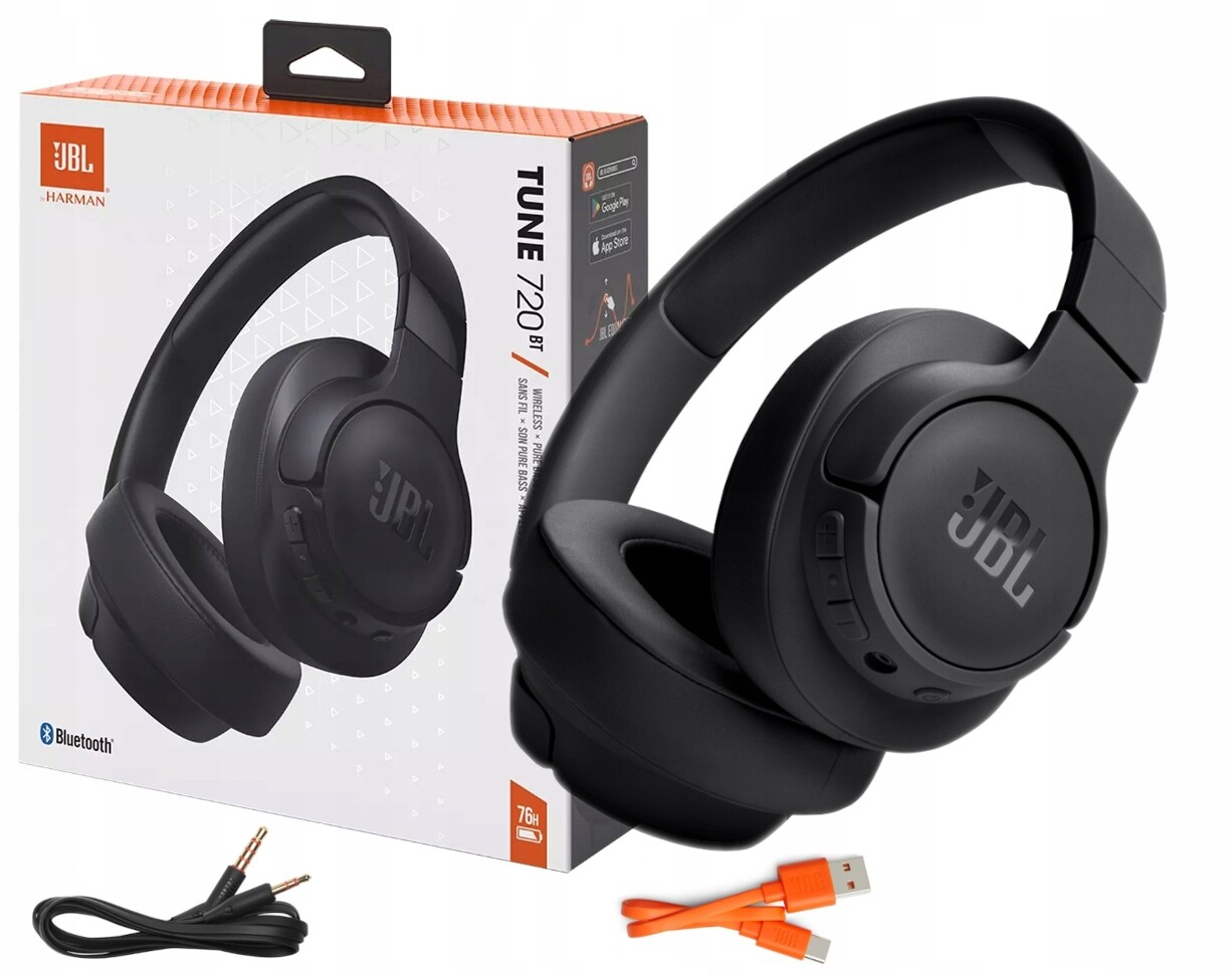 Bezdrátová Sluchátka Do Uší Jbl Tune720-BT Černá Bluetooth Blk BT101dB