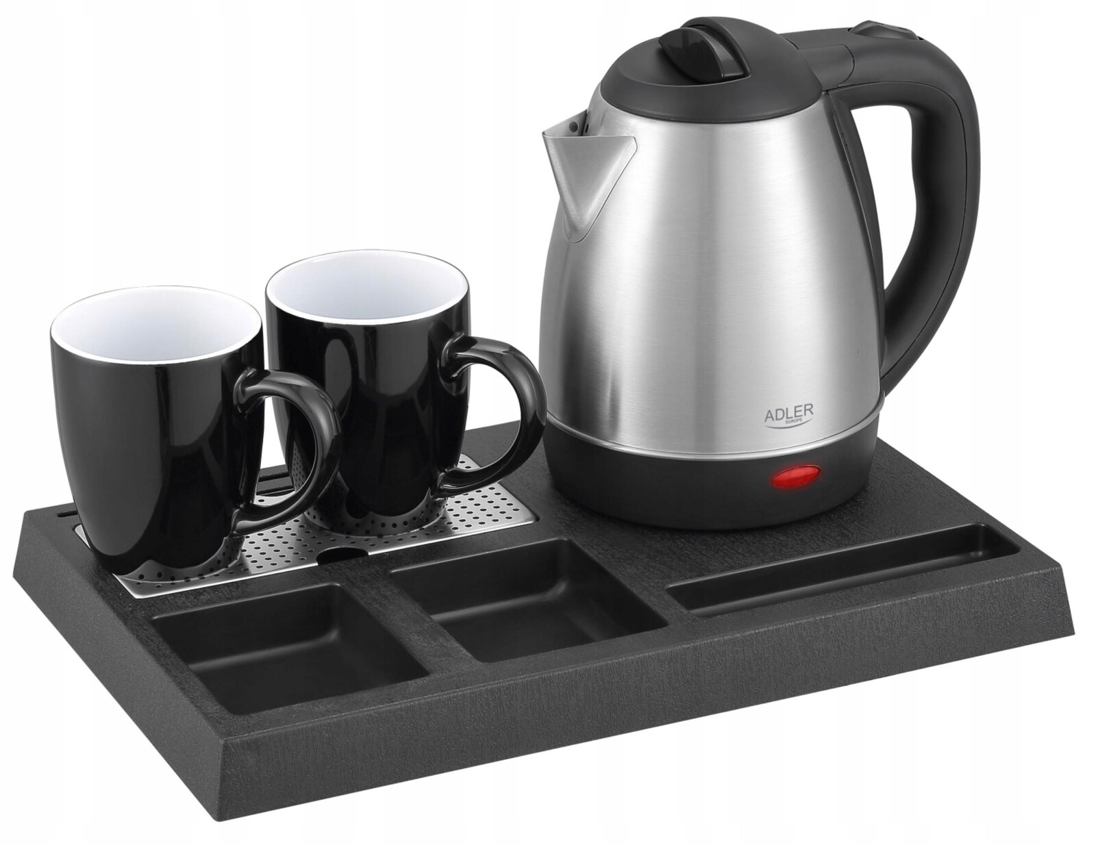 Hotelová konvice uvítací sada Taca a 2 Hrníčky Adler Ad 1354