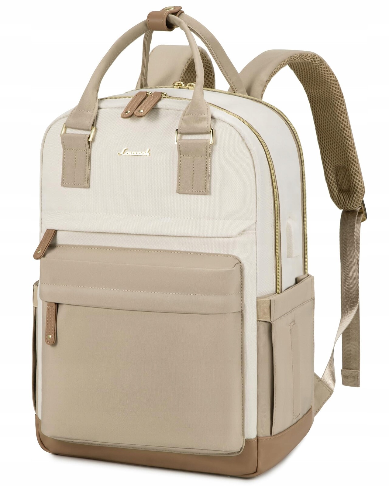 Dámský Batoh Notebook Lovevook 15,6 palce, vodotěsný, béžový