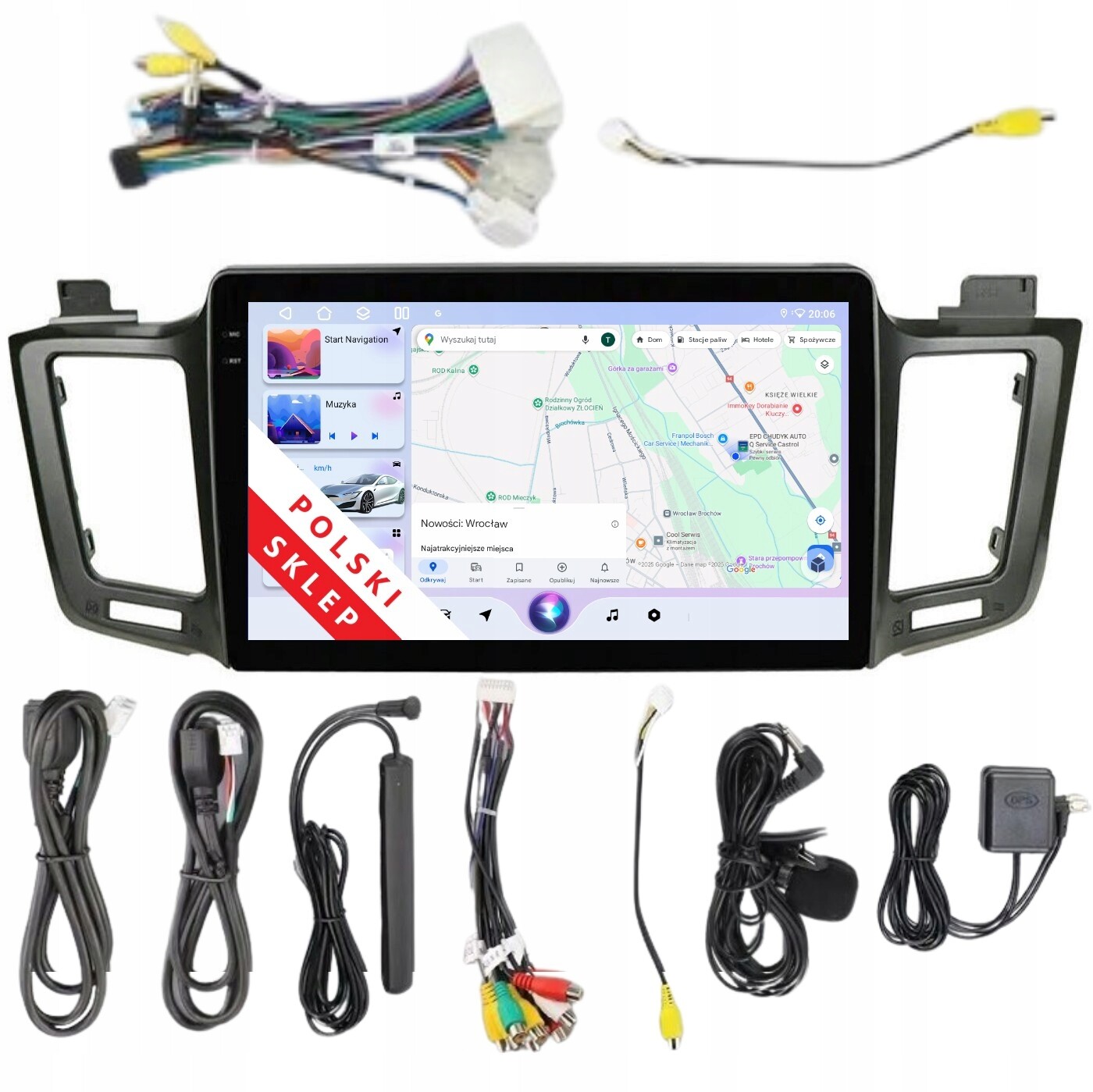 Rádio 2DIN Navigace Android Toyota RAV4 4 IV 6/128 Gb Dsp Carplay Lte