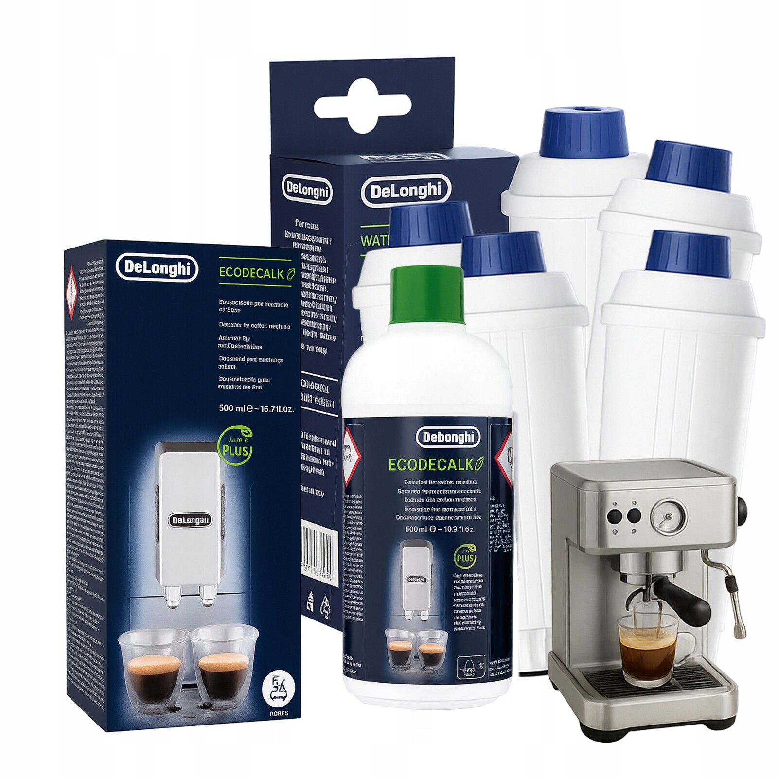 Sada pro De Longhi 5 Kusů Filtrů na vodu 1 kus Odvápňovač vody