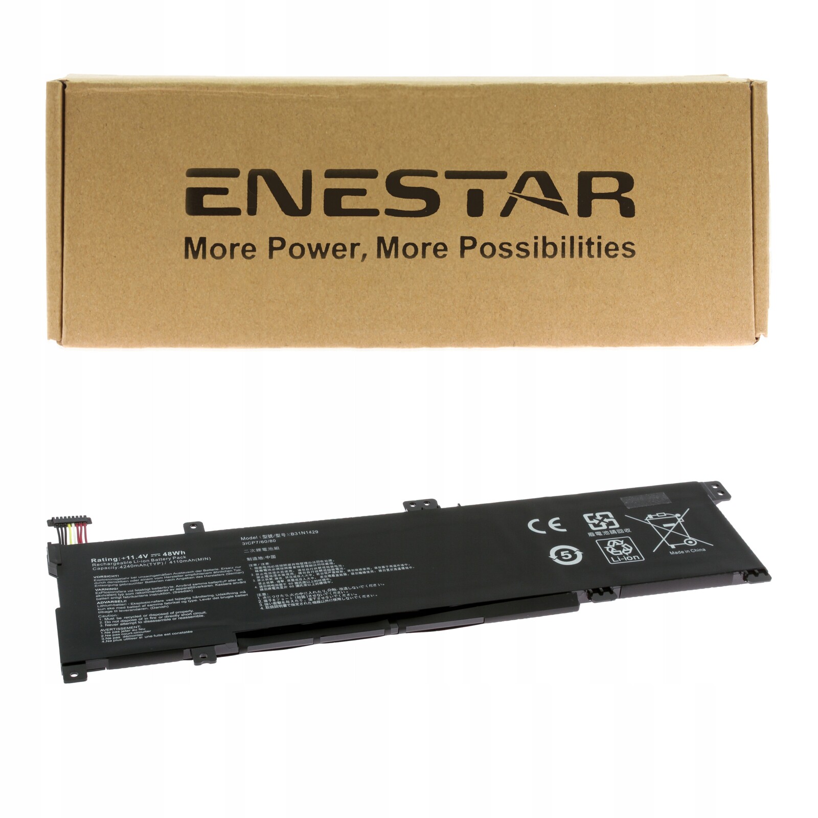 Prémiová baterie pro Asus B31N1429 A501LX-DM099H K501LX K501U K501UB K501UX