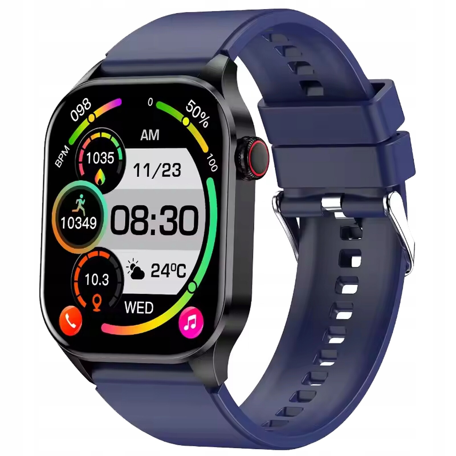 Chytré Hodinky Indygo Smartband T98 Kroky Amoled Oznámení modré