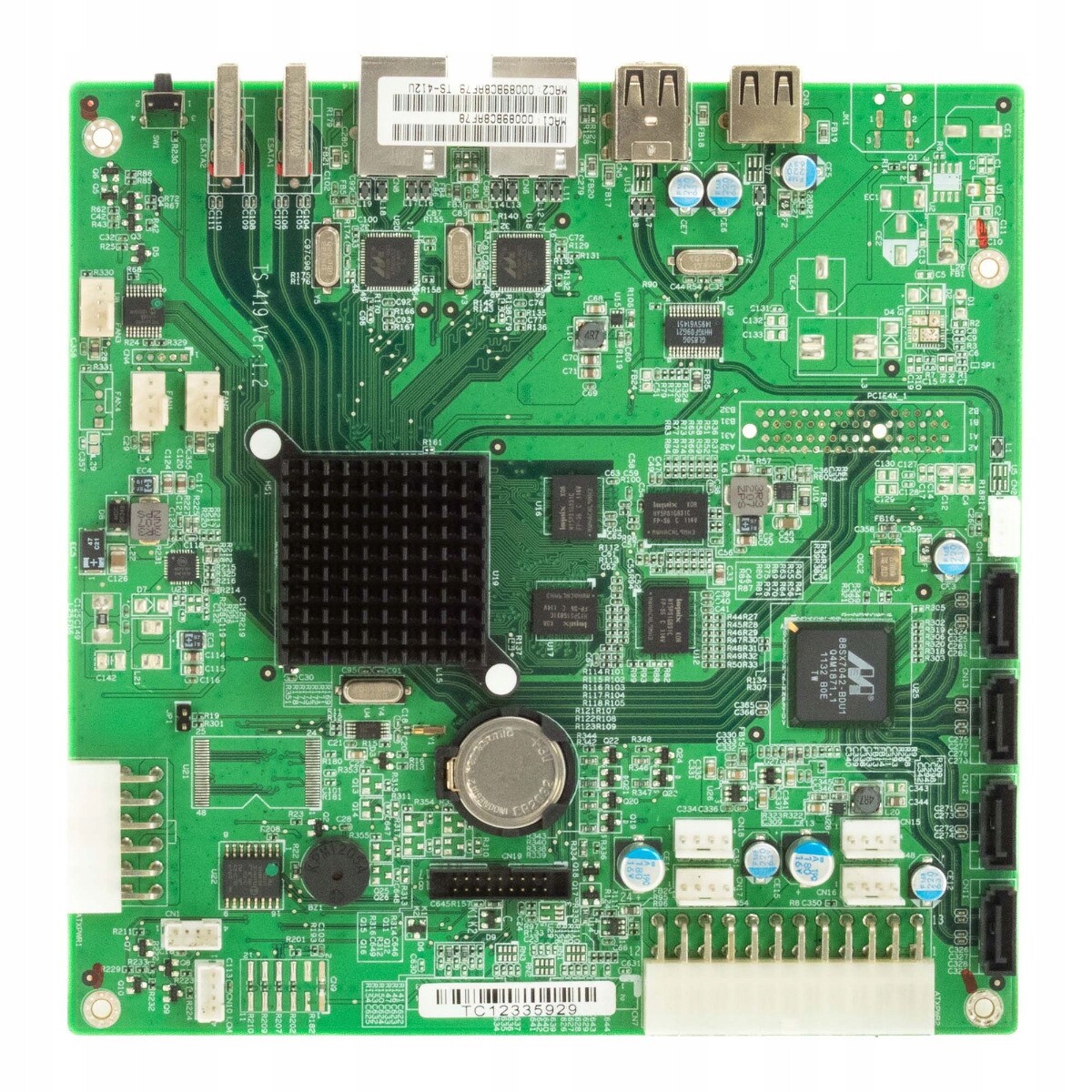 Qnap TS-419 VER:1.2 Build-in Marvell 6281 1.2GHz DDR2 System Board TS-419U