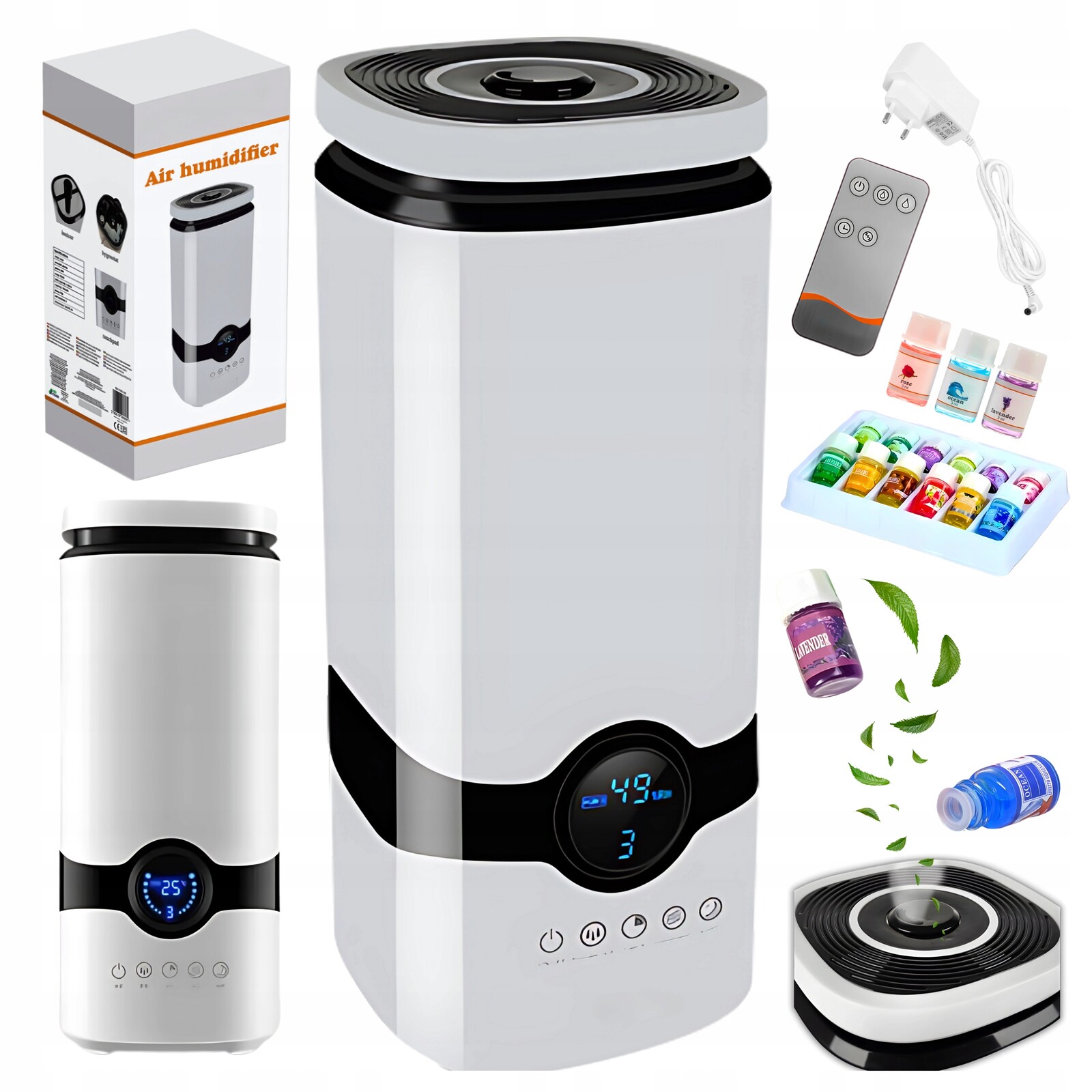 Ultrazvukový zvlhčovač vzduchu 4L Ionizátor Aromaterapie Pilotní časovač