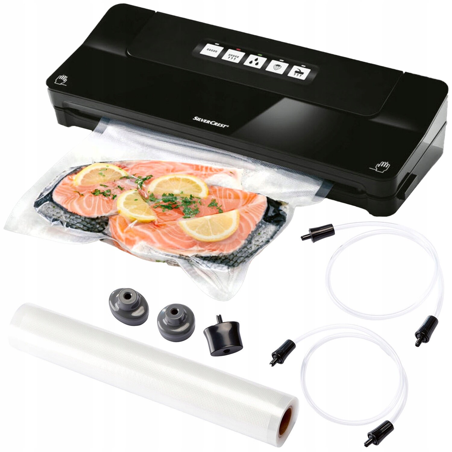 Svařovací stroj Silvercrest 125 W pro vakuové balení potravin Fólie, černý