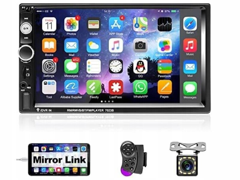 Rádio 2DIN Dotyková obrazovka 7 palců Kamera zpětného chodu Pilot