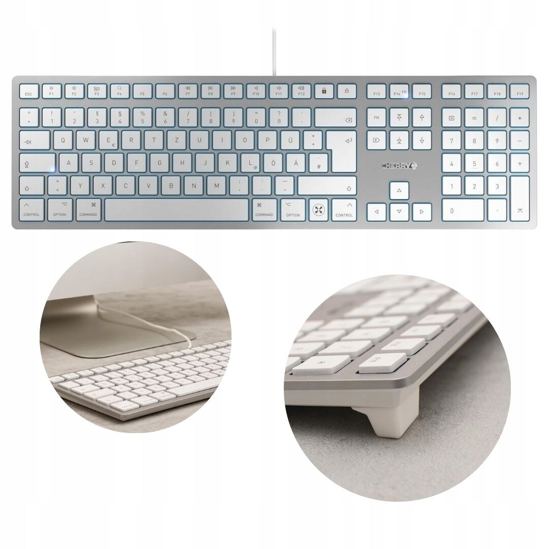 Drátová klávesnice Cherry Kc 6000 pro Mac Francouzská Azerty