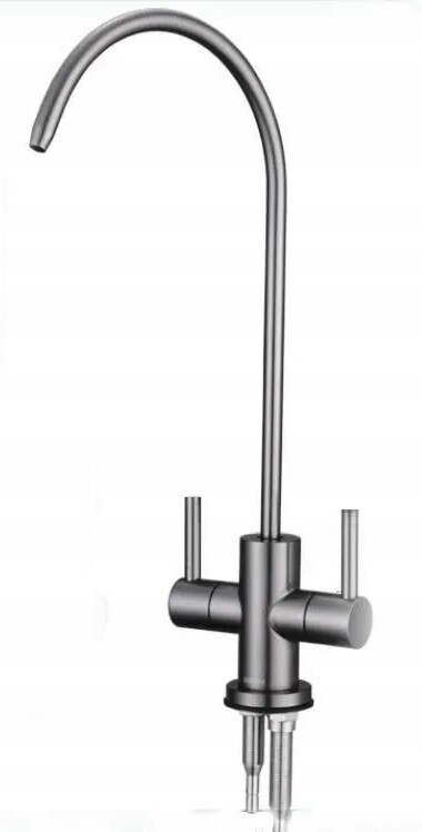 Výlevka Kohoutek Baterie pro filtr Gun Grey Šedá -osmoza Dual Gun Grey