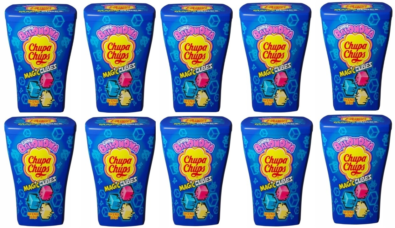 10x 86g žvýkačky Chupa Chups Magic Cube žvýkačka