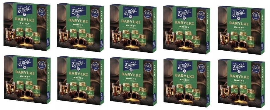 10 x 200 g Wedel Barely bonboniéra s příchutí whisky Karton
