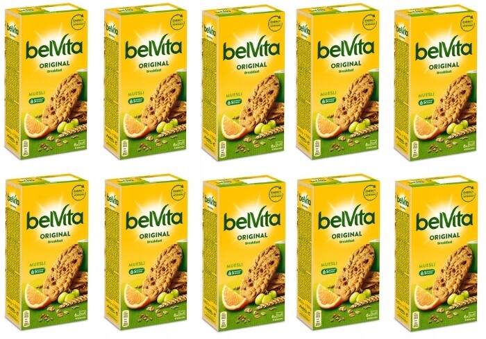 10 x 300 g Belvita Muesli sušenky Karton