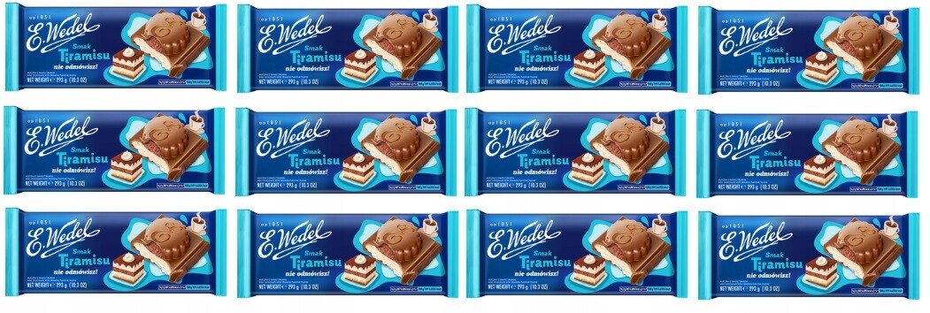 12x 293g Wedel mléčná Čokoláda s příchutí tiramisu, Karton