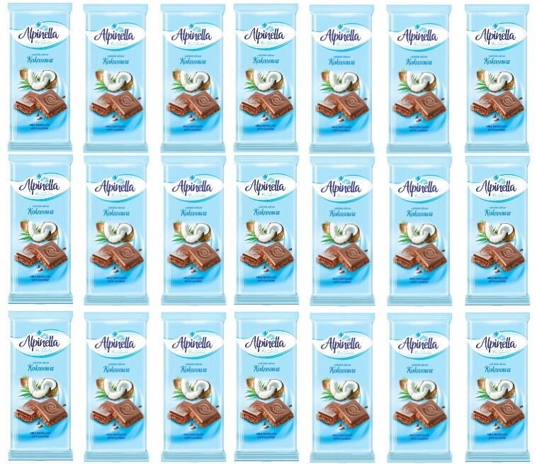 21x 90g Terravita Alpinella čokoláda s kokosovými hoblinami Karton