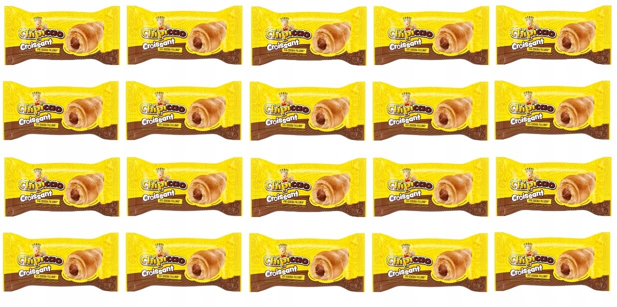 20 x 60 g Chipicao Cocoa croissant rohlíček s kakaovou náplní Karton
