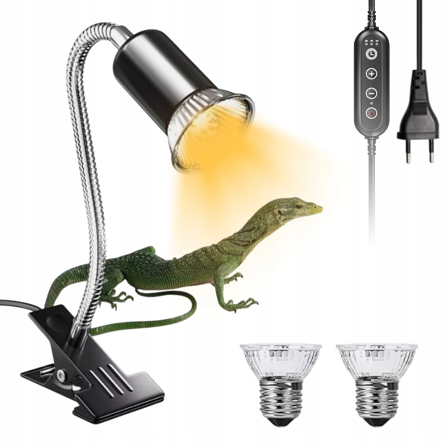 50W Topná Lampa Želvím Teráriem Topná Lampa Se 2 Žárovkami Uva Uvb