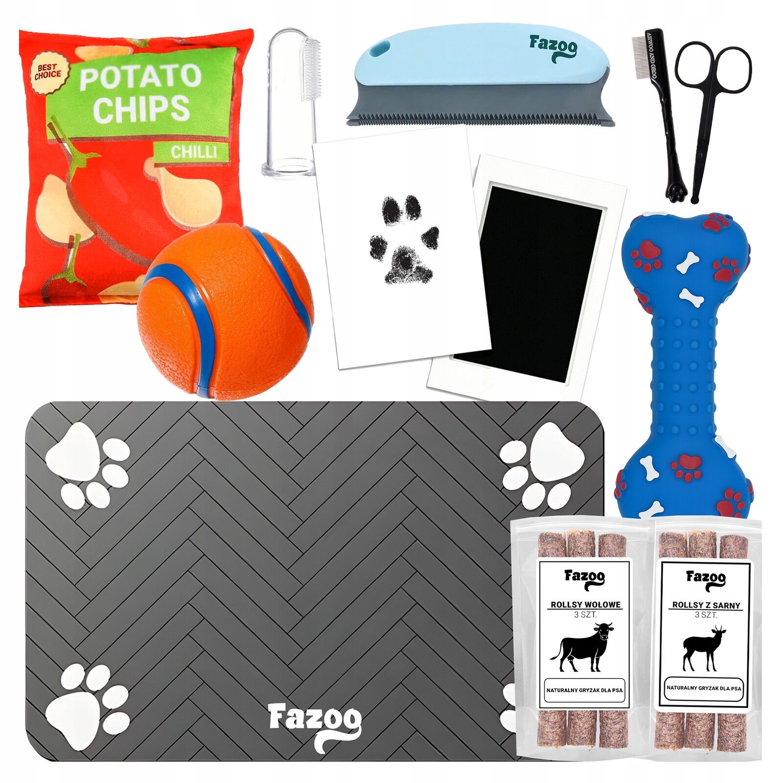 Dárková Sada Vánoční hračky pro psa Pochoutky Čistič rohoží 10 ks