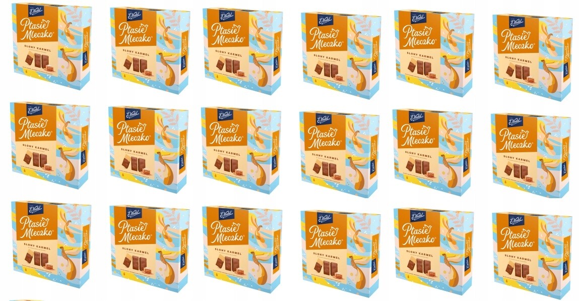 18x 340g Wedel Ptasie pěnové bonbóny slaný karamel Karton