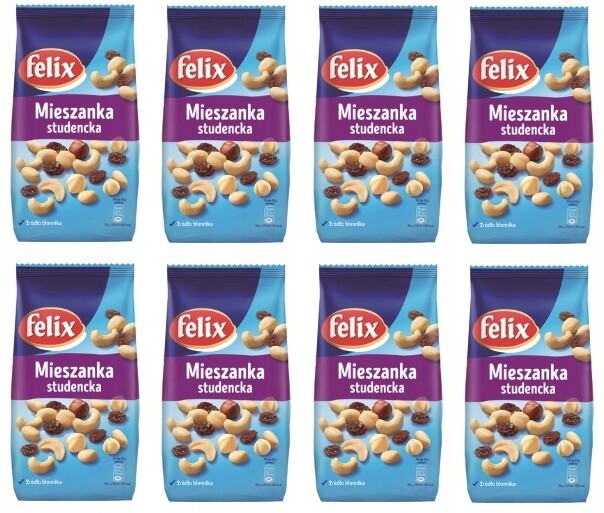 8x 200g Felix Studentská směs Polovice Kartonu