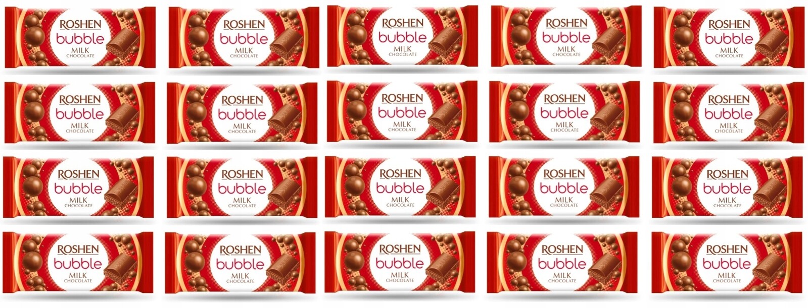 20x 80g Roshen bublinková Čokoláda čokoláda v krabičce