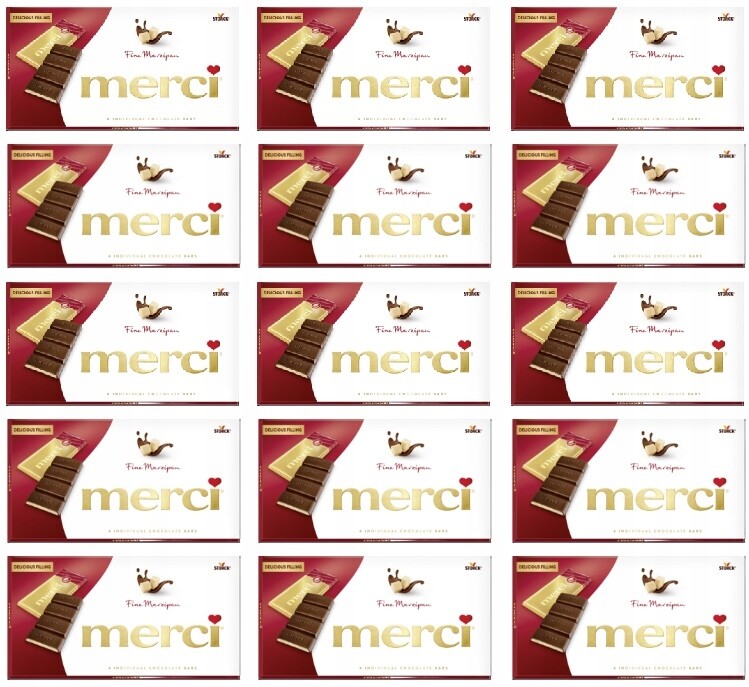 15x 112g Merci Čokoláda s náplní Karton