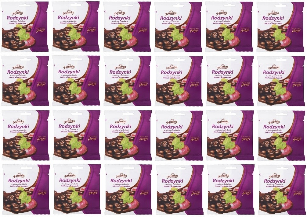 24x 80g Jutrzenka Rozinky v mléčné čokoládě Karton