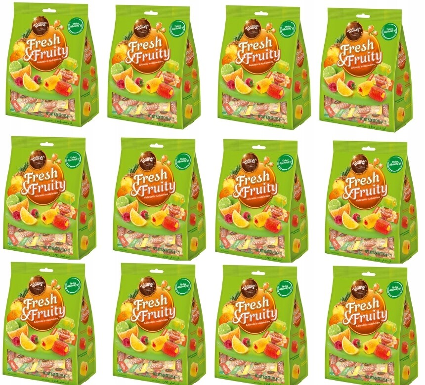 12x 245g Wawel čerstvé ovocné Bonbóny v krabičce