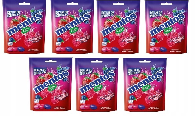 7 x 160 g Mentos bonbóny s příchutí červeného ovoce Karton