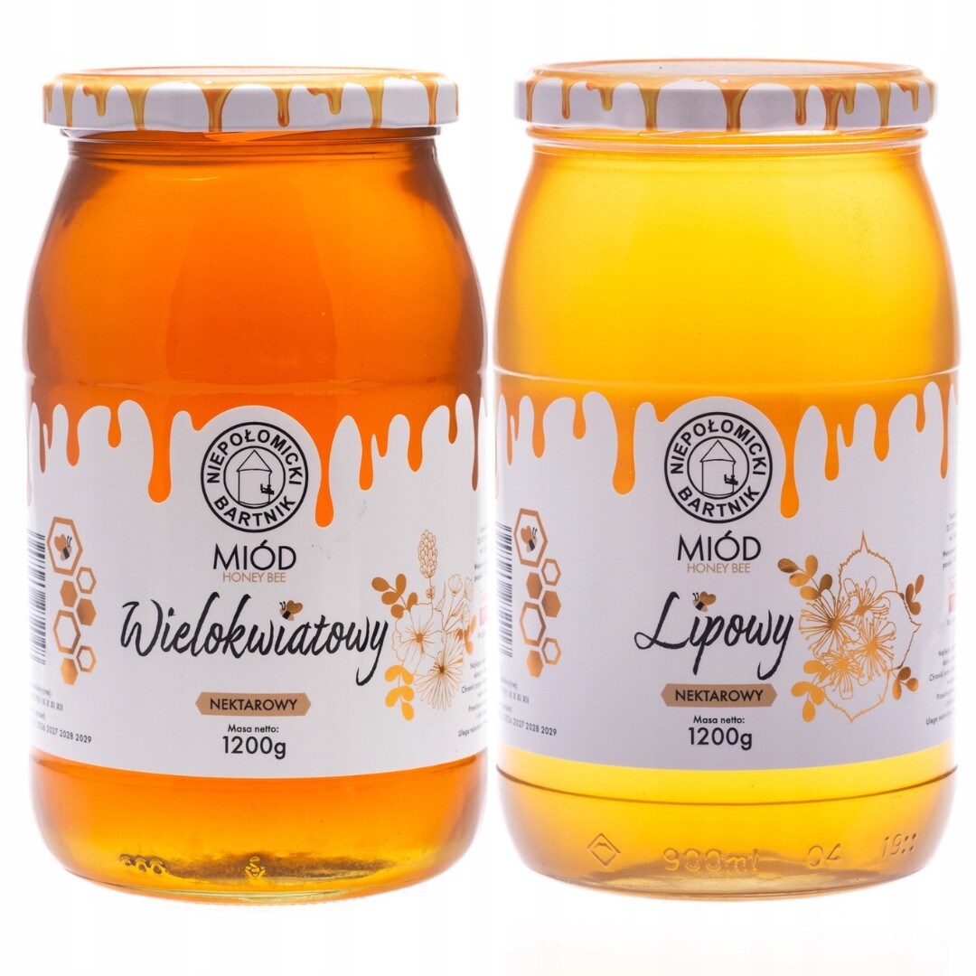 Vícekvětý med 1,2 kg Lipový med 1,2 kg Pravý z Porubského pruhu