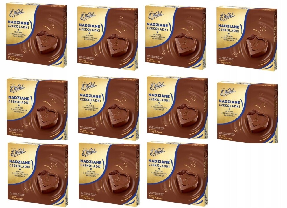 11 x 114 g Wedel plněné čokoládové tyčinky s čokoládovou náplní Karton