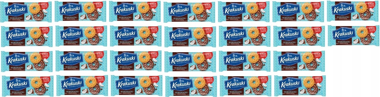 26 x 174 g Krakuski Kokonatki sušenky Karton