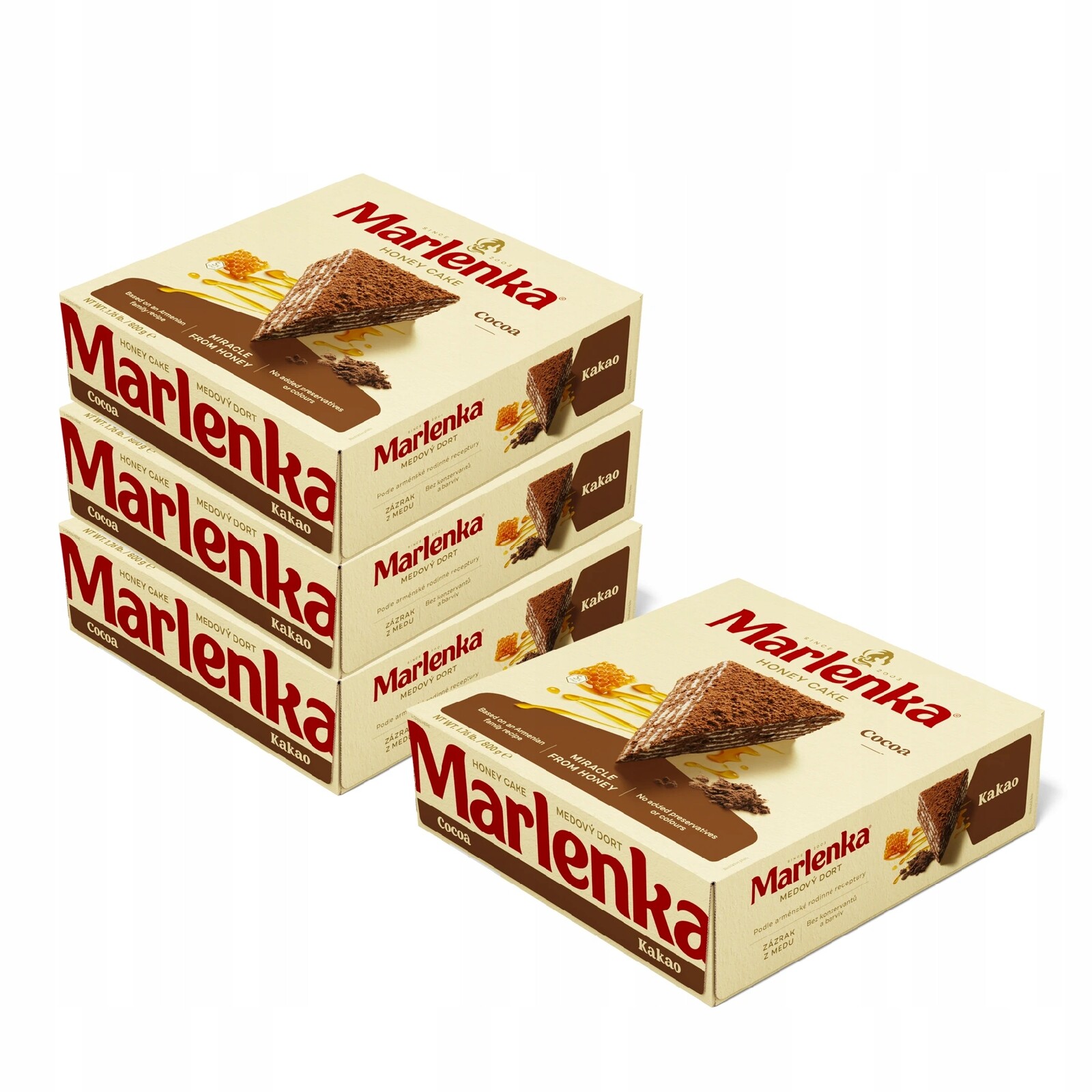 Marlenka 3+1 Medový dort s kakaem 4 x 800 g