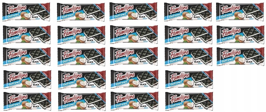 23 x 140 g Jutrzenka Rodinné vaflové černé Coco Karton