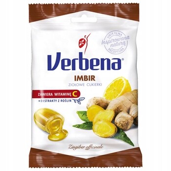 20x 60g Verbena Zázvor bylinné bonbóny Karton