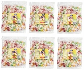 6 x 1 kg Bałtyk Bonbon Karamelky s ovocnou příchutí Karton
