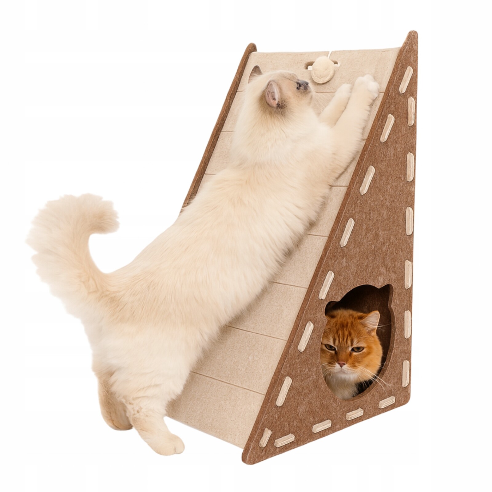 Škrabací Stoupky Pro Kočky Pelíšek Hračka S Míčkem, Odolné Siemiec