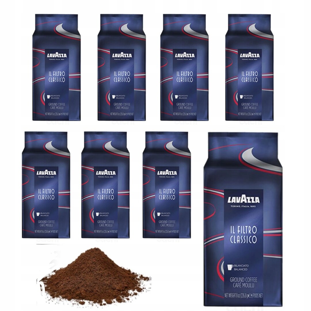 8x Mletá Káva Lavazza IL Filtro Classico Limitovaná Skandinávská Edice
